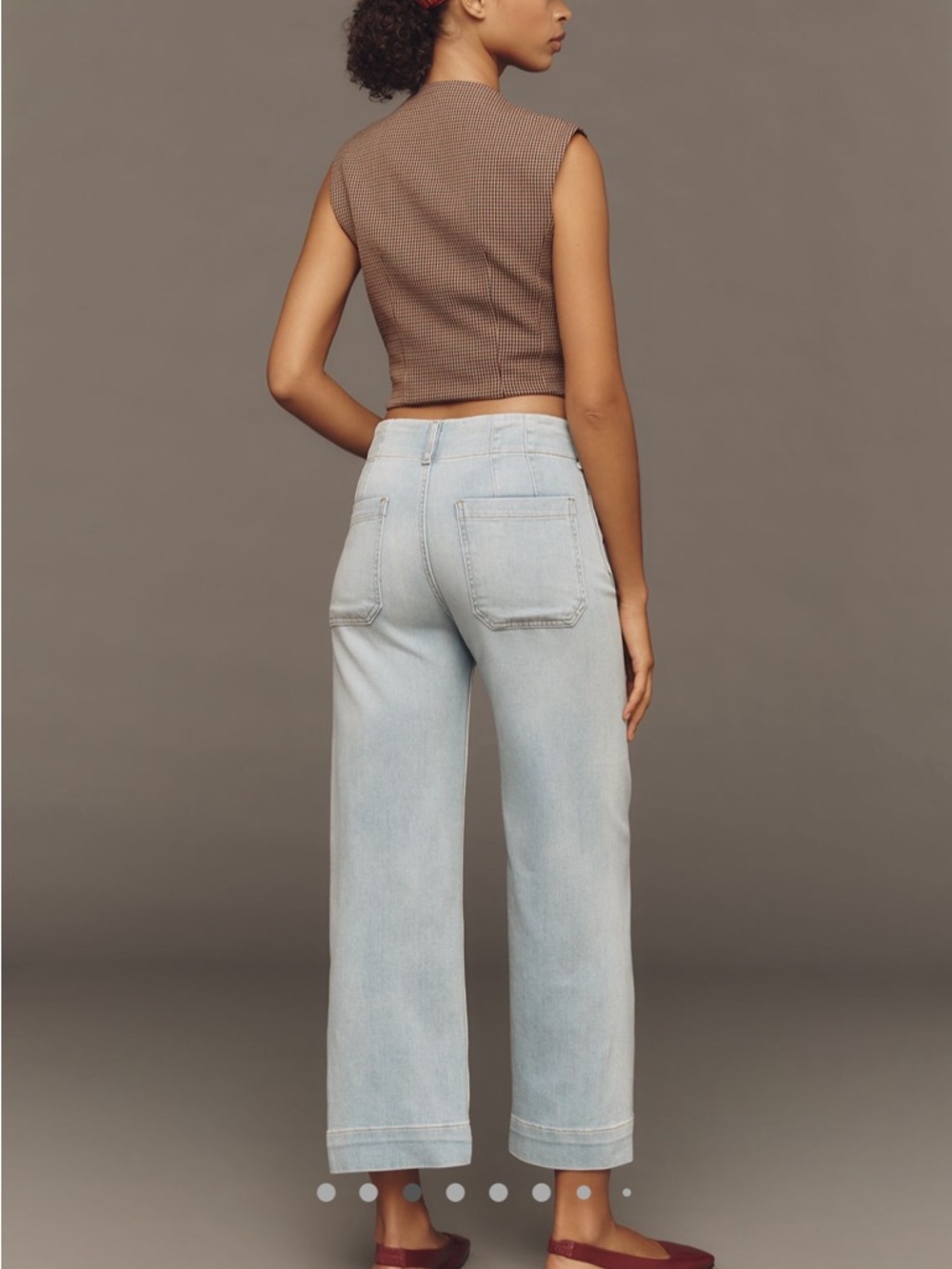 Maeve Colette Crop high rise wide leg jeans, Size 29 - Picture 3 of 12